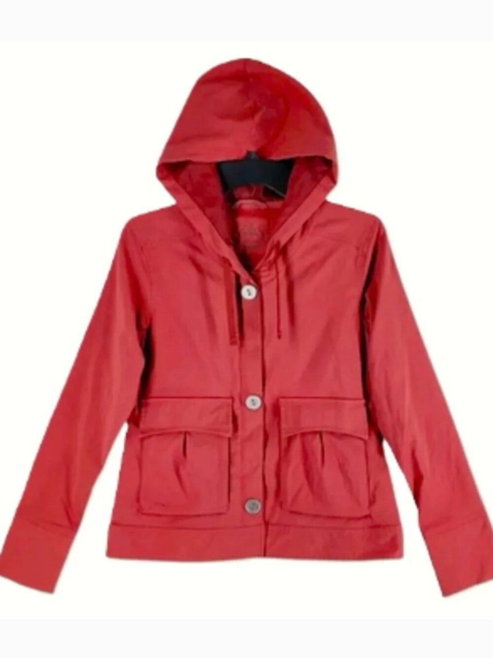 Prana Breathe Hooded Coral Burnt Orange Full Zip jacket size L